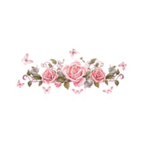 Pink Flowers Roses Wall Sticker Decals Decorative for Kids Bedroom Versatile