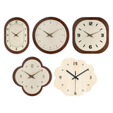 Elegant Wall Clock Creative Design Non Ticking for Bedroom Dining Room Hotel Oval