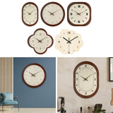 Elegant Wall Clock Creative Design Non Ticking for Bedroom Dining Room Hotel Oval