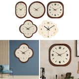 Elegant Wall Clock Creative Design Non Ticking for Bedroom Dining Room Hotel Oval