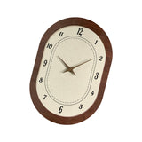 Elegant Wall Clock Creative Design Non Ticking for Bedroom Dining Room Hotel Oval