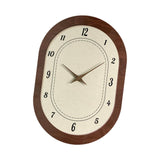 Elegant Wall Clock Creative Design Non Ticking for Bedroom Dining Room Hotel Oval