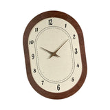 Elegant Wall Clock Creative Design Non Ticking for Bedroom Dining Room Hotel Oval