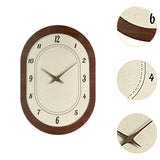 Elegant Wall Clock Creative Design Non Ticking for Bedroom Dining Room Hotel Oval