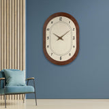 Elegant Wall Clock Creative Design Non Ticking for Bedroom Dining Room Hotel Oval