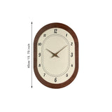 Elegant Wall Clock Creative Design Non Ticking for Bedroom Dining Room Hotel Oval