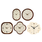 Elegant Wall Clock Creative Design Non Ticking for Bedroom Dining Room Hotel Oval