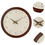 Elegant Wall Clock Creative Design Non Ticking for Bedroom Dining Room Hotel Round