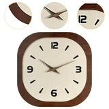 Elegant Wall Clock Creative Design Non Ticking for Bedroom Dining Room Hotel Square