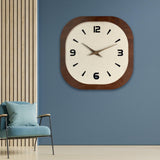 Elegant Wall Clock Creative Design Non Ticking for Bedroom Dining Room Hotel Square