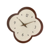 Elegant Wall Clock Creative Design Non Ticking for Bedroom Dining Room Hotel Flower Shape