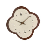 Elegant Wall Clock Creative Design Non Ticking for Bedroom Dining Room Hotel Flower Shape