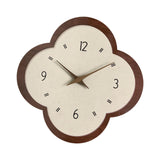 Elegant Wall Clock Creative Design Non Ticking for Bedroom Dining Room Hotel Flower Shape