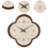 Elegant Wall Clock Creative Design Non Ticking for Bedroom Dining Room Hotel Flower Shape