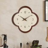 Elegant Wall Clock Creative Design Non Ticking for Bedroom Dining Room Hotel Flower Shape