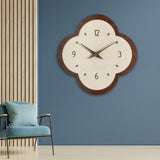 Elegant Wall Clock Creative Design Non Ticking for Bedroom Dining Room Hotel Flower Shape