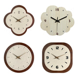 Wall Clock Modern Housewarming Gift Non Ticking for Living Room Hotel Office Round