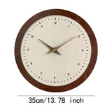 Wall Clock Modern Housewarming Gift Non Ticking for Living Room Hotel Office Round