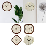 Wall Clock Modern Housewarming Gift Non Ticking for Living Room Hotel Office Round