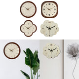 Wall Clock Modern Housewarming Gift Non Ticking for Living Room Hotel Office Round