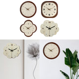 Wall Clock Modern Housewarming Gift Non Ticking for Living Room Hotel Office Round