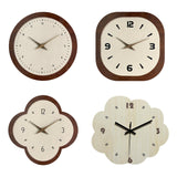 Wall Clock Modern Housewarming Gift Non Ticking for Living Room Hotel Office Round