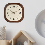 Wall Clock Modern Housewarming Gift Non Ticking for Living Room Hotel Office Square