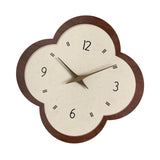 Wall Clock Modern Housewarming Gift Non Ticking for Living Room Hotel Office Flower Shape