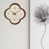 Wall Clock Modern Housewarming Gift Non Ticking for Living Room Hotel Office Flower Shape