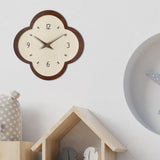 Wall Clock Modern Housewarming Gift Non Ticking for Living Room Hotel Office Flower Shape