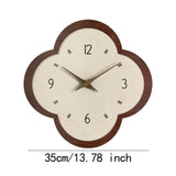 Wall Clock Modern Housewarming Gift Non Ticking for Living Room Hotel Office Flower Shape