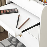 Small Desk with Mirror - Makeup Vanitys Set Make up Table with