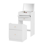 Small Desk with Mirror - Makeup Vanitys Set Make up Table with