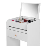 Small Desk with Mirror - Makeup Vanitys Set Make up Table with