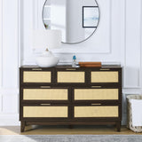 Bedroom 7 drawer dresser, dresser modern wooden chest of drawers with