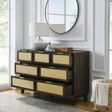 Bedroom 7 drawer dresser, dresser modern wooden chest of drawers with