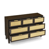 Bedroom 7 drawer dresser, dresser modern wooden chest of drawers with