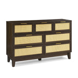 Bedroom 7 drawer dresser, dresser modern wooden chest of drawers with