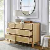 Bedroom 7 drawer dresser, dresser modern wooden chest of drawers with