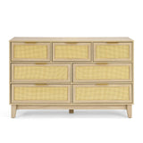 Bedroom 7 drawer dresser, dresser modern wooden chest of drawers with