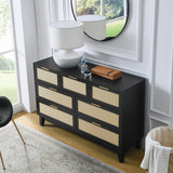 Bedroom 7 drawer dresser, dresser modern wooden chest of drawers with