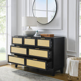 Bedroom 7 drawer dresser, dresser modern wooden chest of drawers with