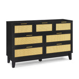 Bedroom 7 drawer dresser, dresser modern wooden chest of drawers with