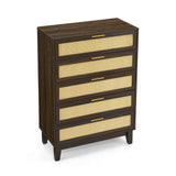 Bedroom 5 drawer dresser, dresser modern wooden chest of drawers with