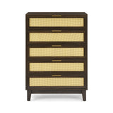 Bedroom 5 drawer dresser, dresser modern wooden chest of drawers with