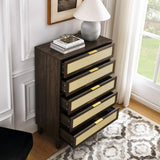 Bedroom 5 drawer dresser, dresser modern wooden chest of drawers with