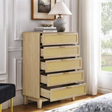 Bedroom 5 drawer dresser, dresser modern wooden chest of drawers with