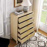 Bedroom 5 drawer dresser, dresser modern wooden chest of drawers with