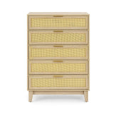 Bedroom 5 drawer dresser, dresser modern wooden chest of drawers with