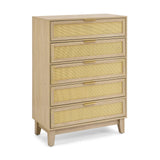 Bedroom 5 drawer dresser, dresser modern wooden chest of drawers with